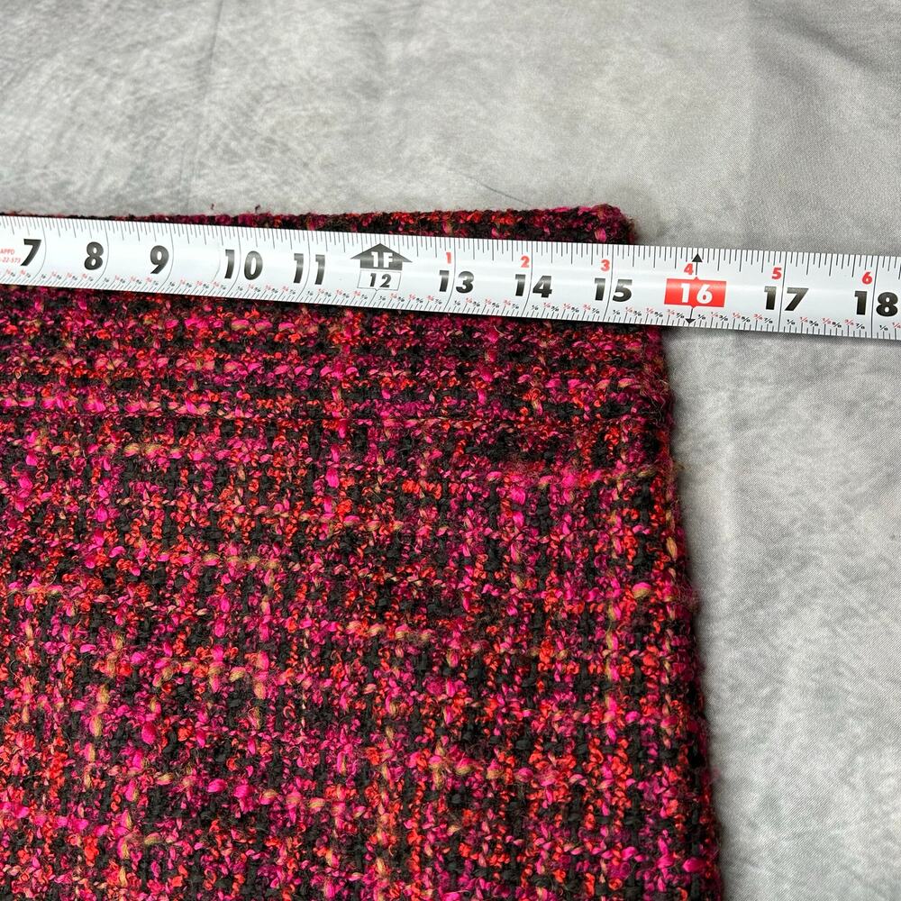 The Limited Skirt Women 2 Mini Thick Woven Texture Wool Blend Pink Black Office - Picture 5 of 9